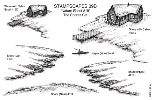 Nature Sheet #18 The Stones Set, Stempel - Stampscapes