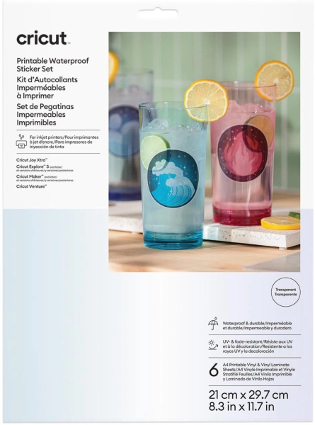 Printable Waterproof Sticker Set - Cricut