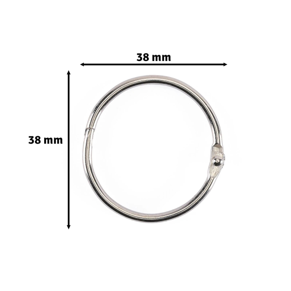 Buchbinderinge 3,8 cm, Silber - Vaessen