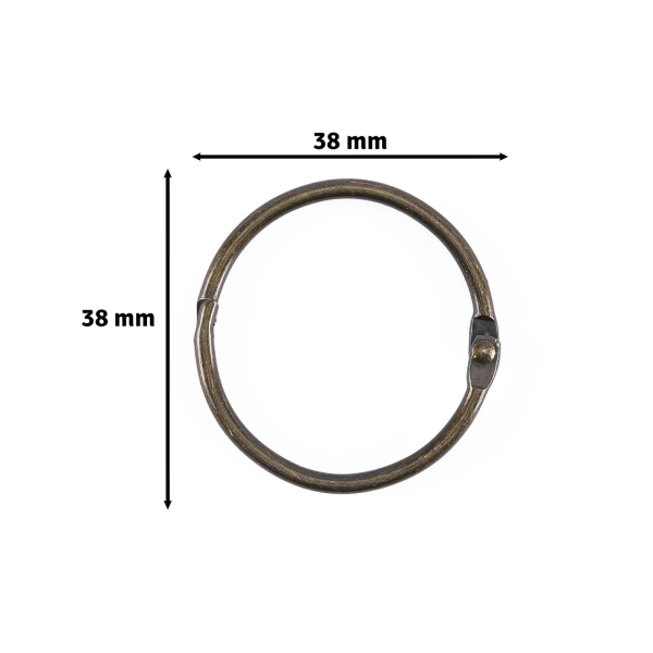 Buchbinderinge 3,8 cm, Kupfer - Vaessen