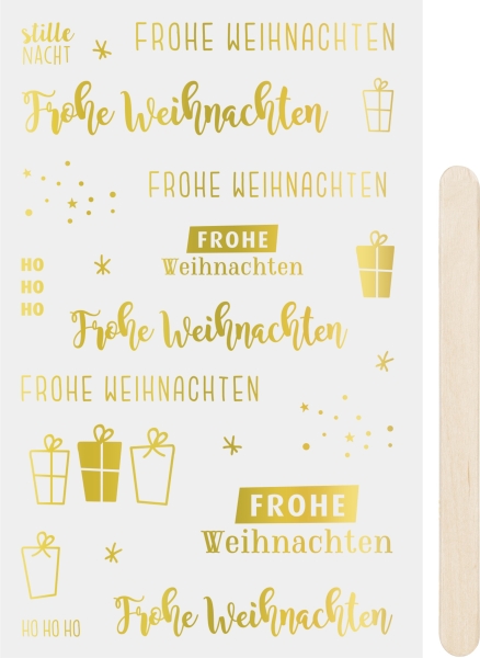 Weihnachten gold, Rubbelsticker