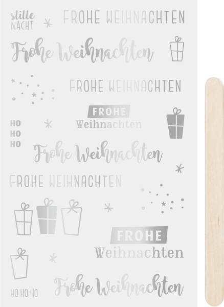 Weihnachten silber, Rubbelsticker