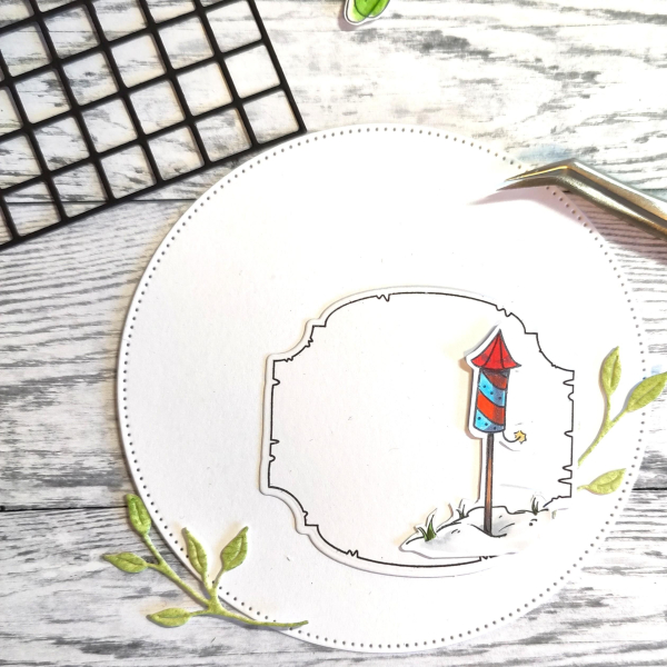 Feuerwerk, Rubberstamp - Gummiapan