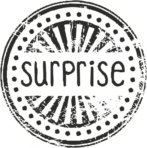 Surprise, Holzstempel rund - Heyda