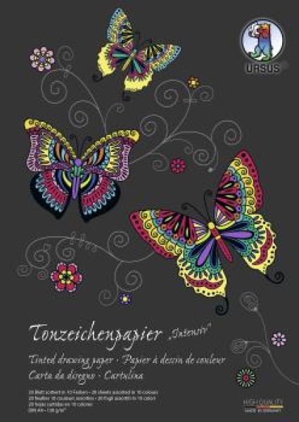 Tonzeichenpapier Intensiv, A4 - URSUS