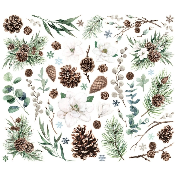 Simple Vintage Fresh Snow, Floral Bits & Pieces - Simple Stories