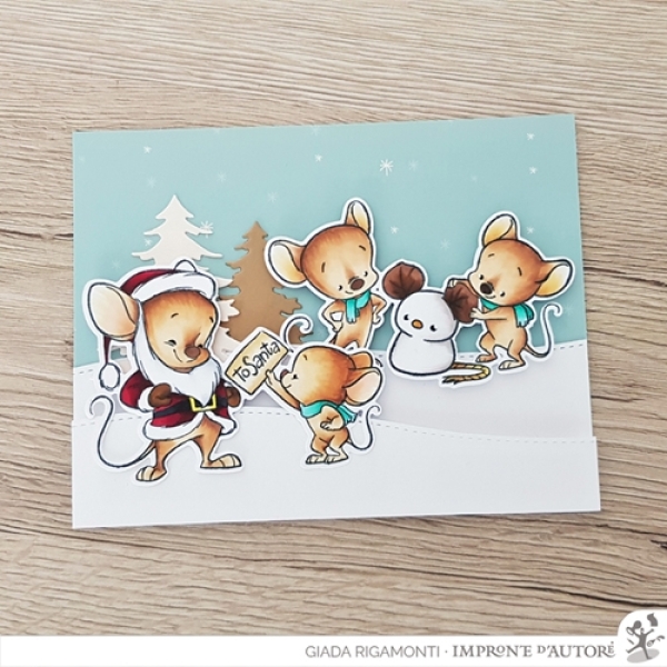 Mice Holidays, Clearstamp - Impronte d'Autore