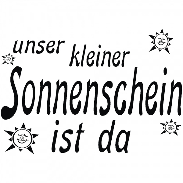 Unser kleiner Sonnenschein, Holzstempel - Butterer