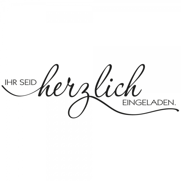 Herzlich Eingeladen, Holzstempel - Butterer