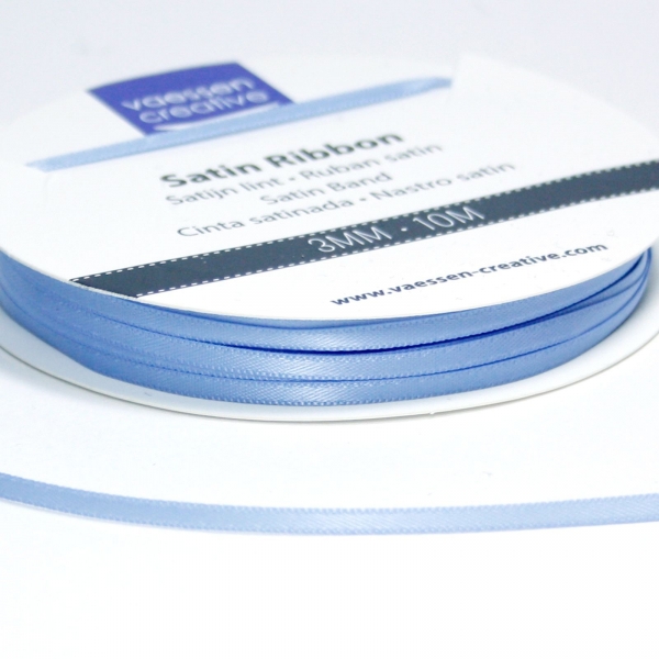 Satinband 3mm, Hellblau - Vaessen