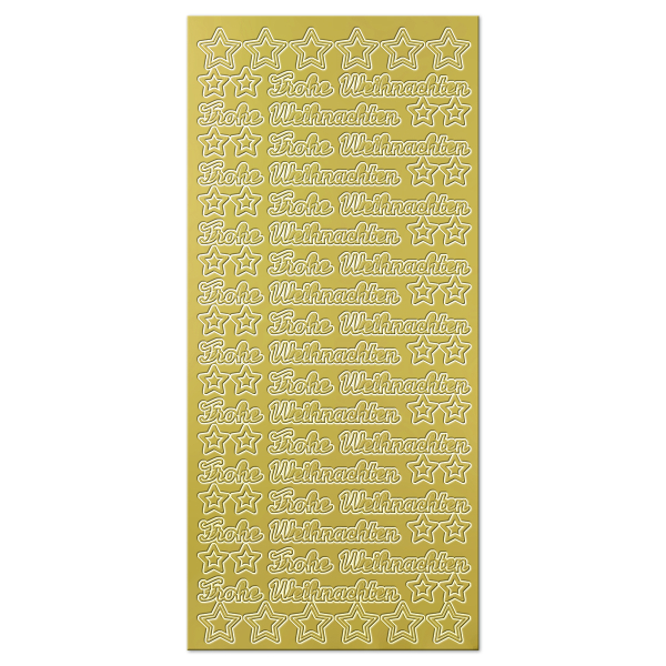 Frohe Weihnachten, Konturensticker Gold