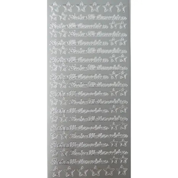 Frohe Weihnachten, Konturensticker Silber