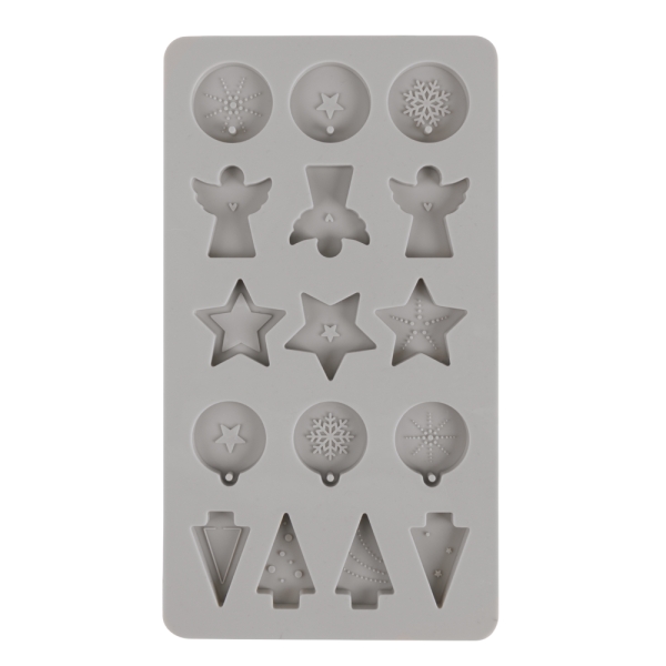 Mini-Dekoformen Xmas, Silikongießform - Rayher