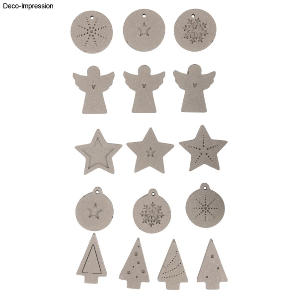 Mini-Dekoformen Xmas, Silikongießform - Rayher