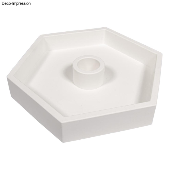 Kerzenständer Hexagon, Silikongießform - Rayher