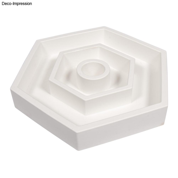 Kerzenständer Hexagon, Silikongießform - Rayher