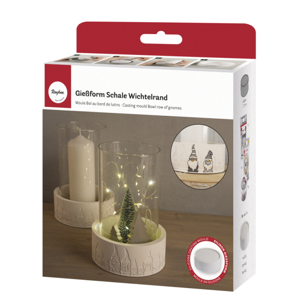 Schale Wichtelrand, Silikongießform - Rayher
