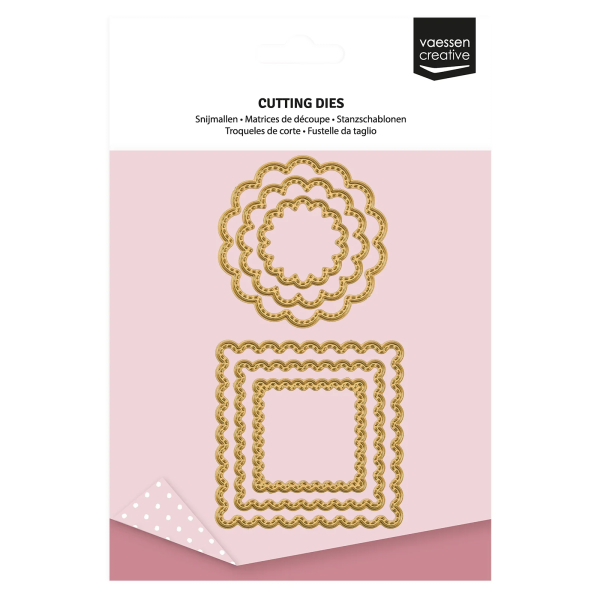 Gewellte Kreise & Quadrate, Stanze - Vaessen Creative