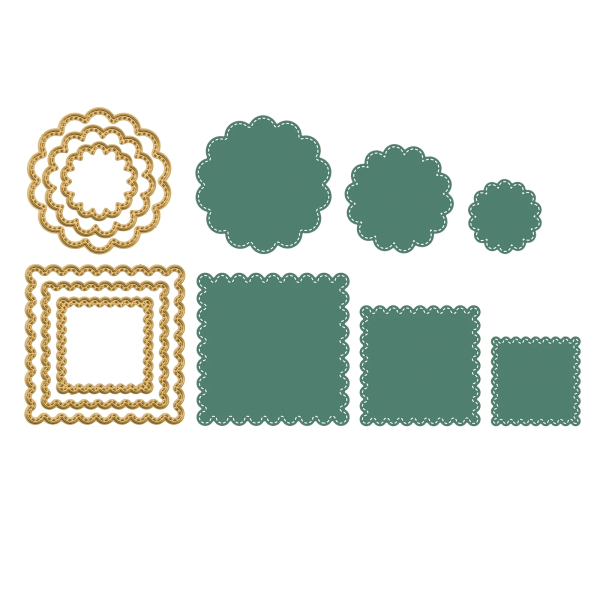 Gewellte Kreise & Quadrate, Stanze - Vaessen Creative