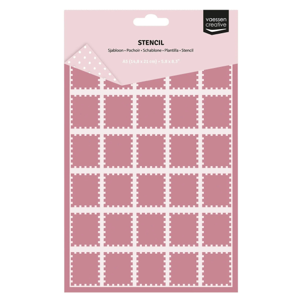 Briefmarke, Schablone - Vaessen Creative