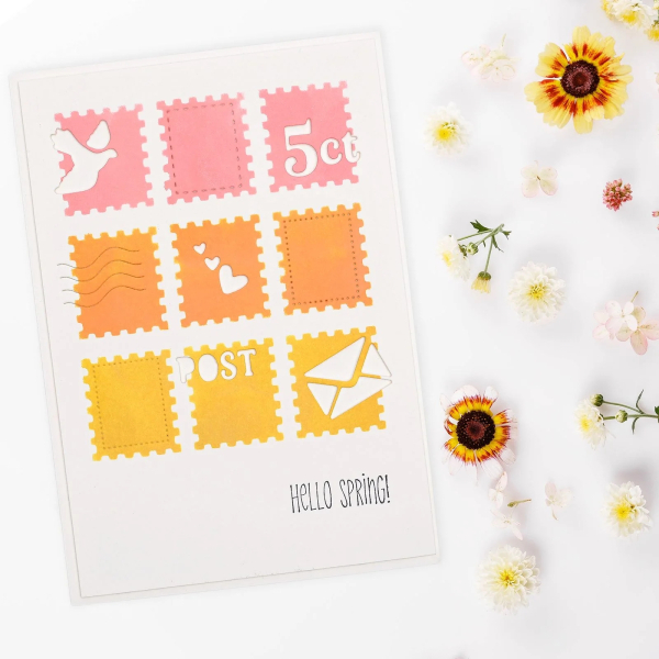 Briefmarke, Schablone - Vaessen Creative