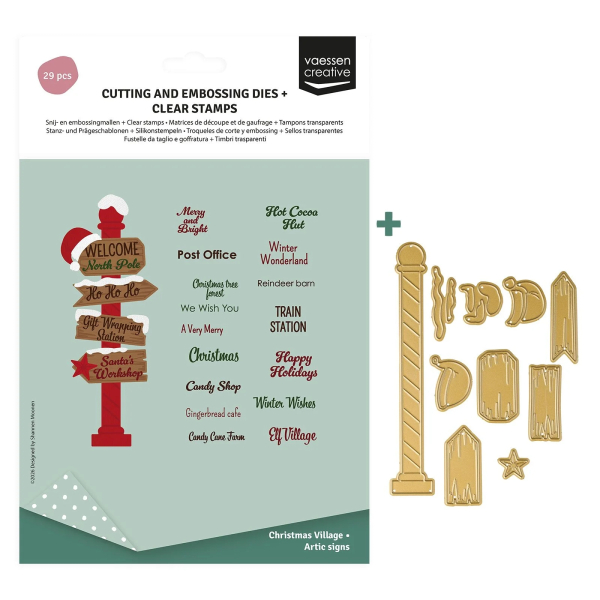 Christmas Village - Northpole Signs, Stempel- & Stanzenset - Vaessen Creative