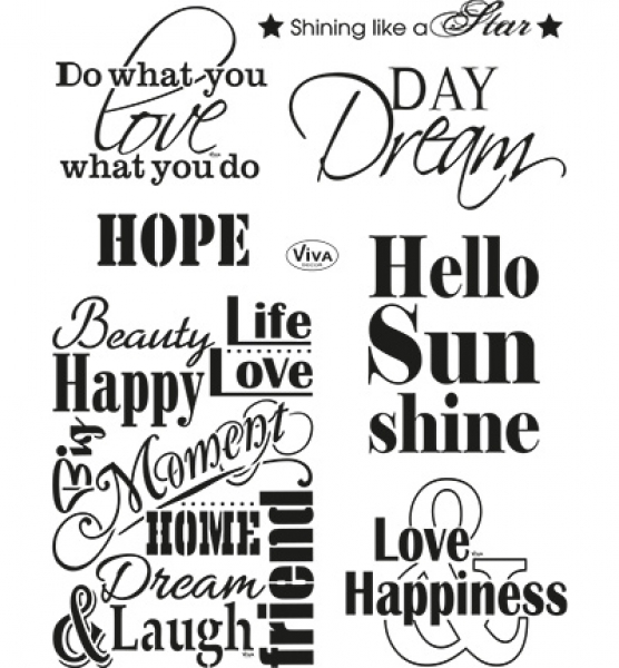 Die Papierwerkstatt Spruche 1 Clearstamp Viva