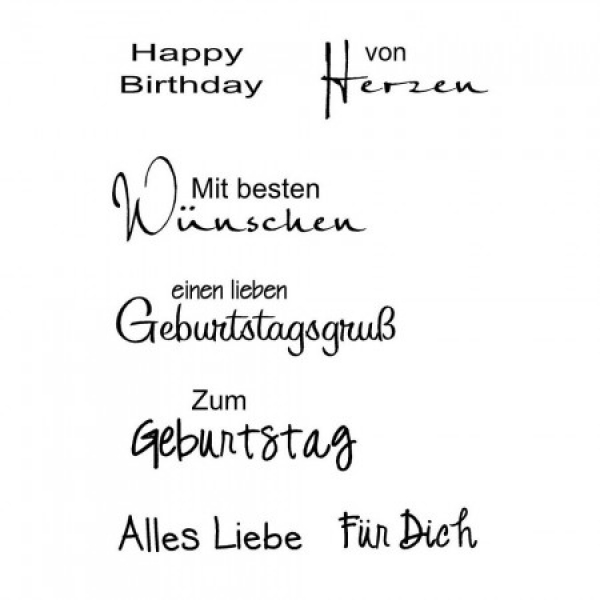 Geburtstag #1, Clearstamp -EFCO