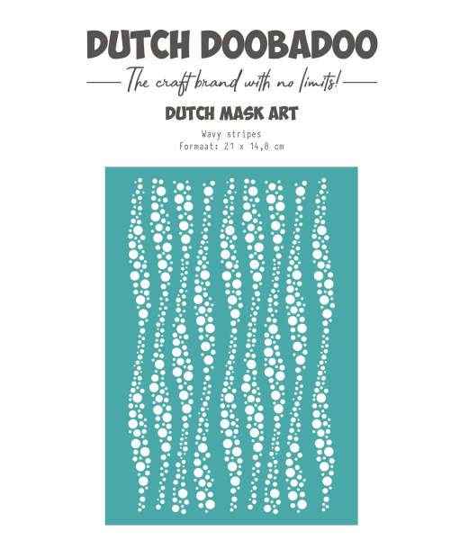Wavy Stripes, Schablone - Dutch Doobadoo