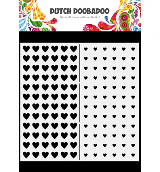 Slimline Hearts, Schablone - Dutch Doobadoo