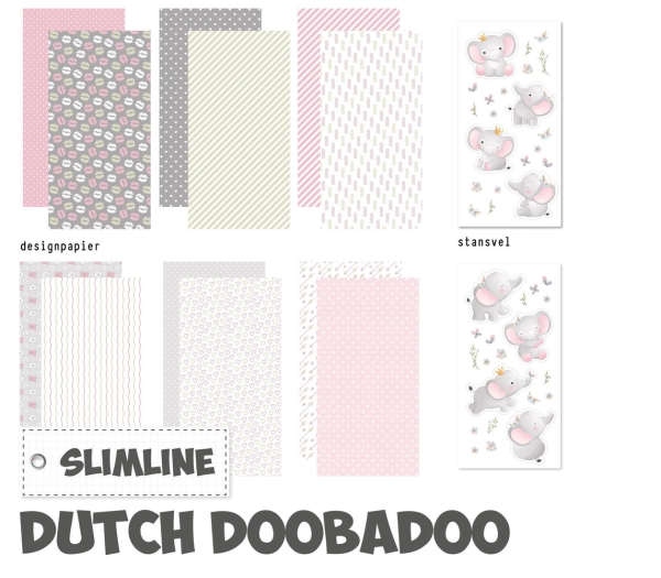 Little Elephant Slimline Paperpad - Dutch Doobadoo