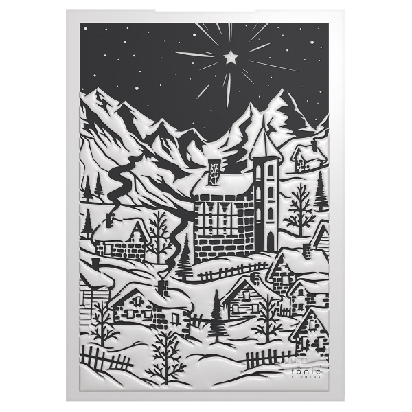 A Very Festive Fayre Winter Village, 3D Embossing Folder - Tonic Studios
