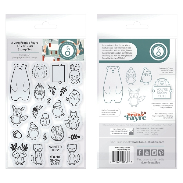 A Very Festive Fayre, Clearstamp - Tonic Studios