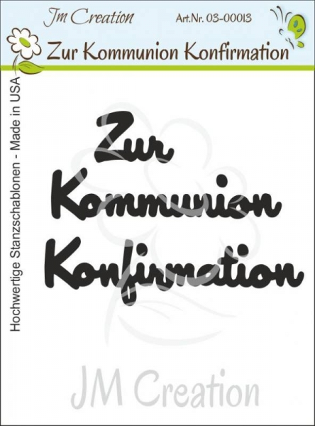 Zur Kommunion / Konfirmation, Stanze - JM Creation