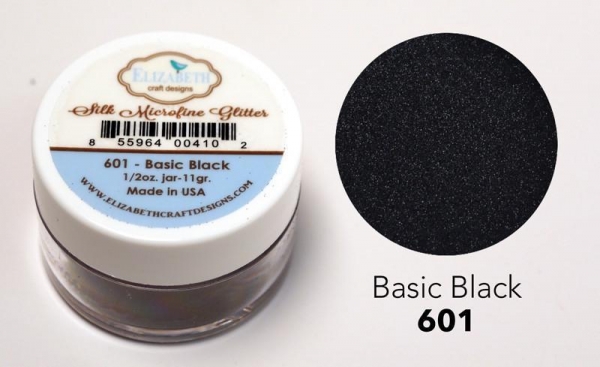 Silk Microfine Glitter, Basic Black - Elizabeth Craft Designs