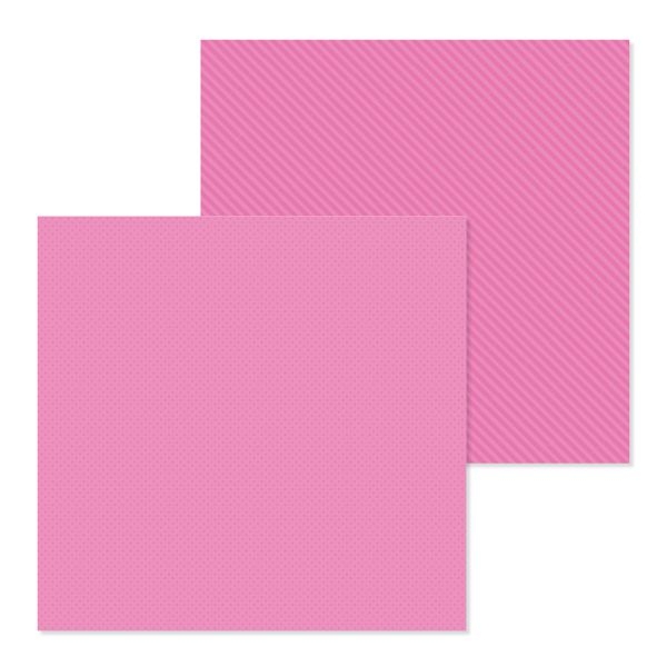 Dot-Stripe Petite Prints, Bubblegum, Designpapier - Doodlebug