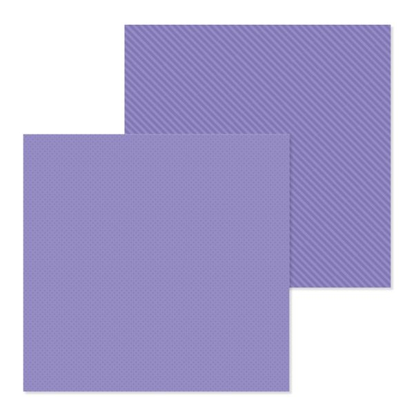 Dot-Stripe Petite Prints, Lilac, Designpapier - Doodlebug