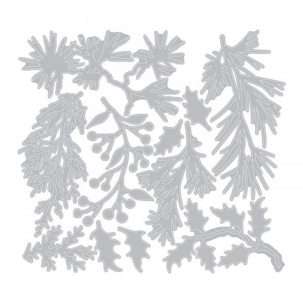 Holiday Greens Mini Thinlits, Stanze - Sizzix