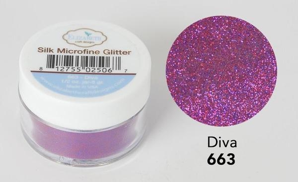 Silk Microfine Glitter, Diva - Elizabeth Craft Designs