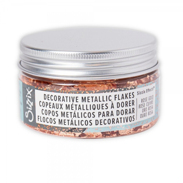 Decorative Metallic Flakes, Rose Gold - Sizzix