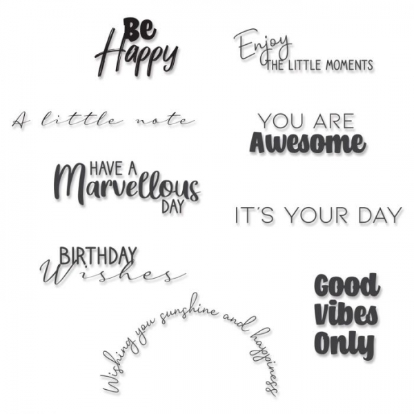 Everyday Sentiments #2, Clearstamps - Sizzix