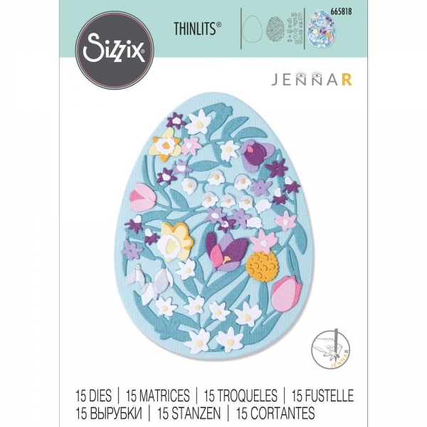 Intricate Floral Egg Thinlits, Stanze - Sizzix