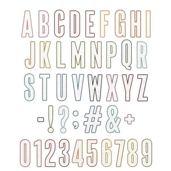 Alphanumeric Bulletin Thinlits, Stanze - Sizzix