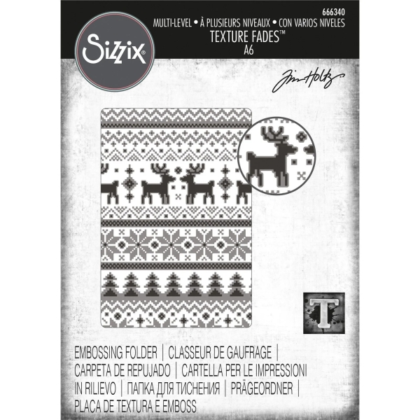 Holiday Knit, Multi-Level Prägeschablone - Sizzix