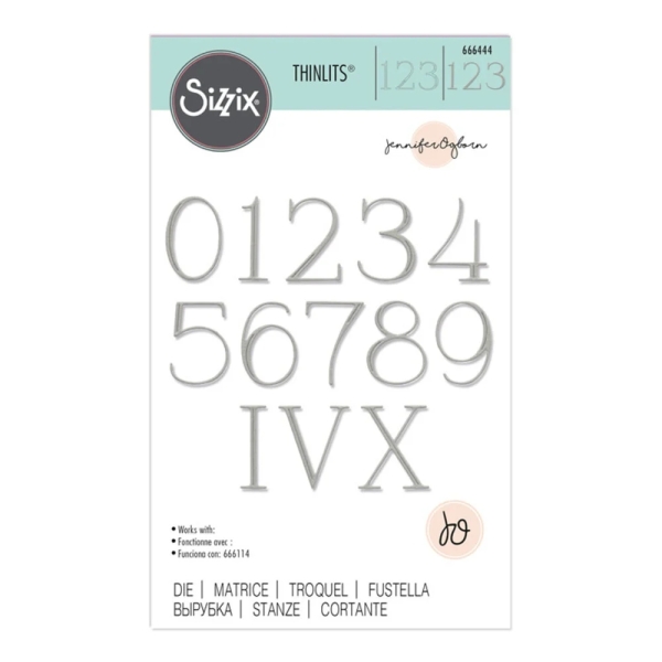 Elegant Numerals Thinlits, Stanze - Sizzix