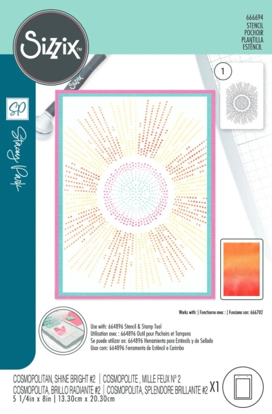 Cosmopolitan Shine Bright, Schablone - Sizzix