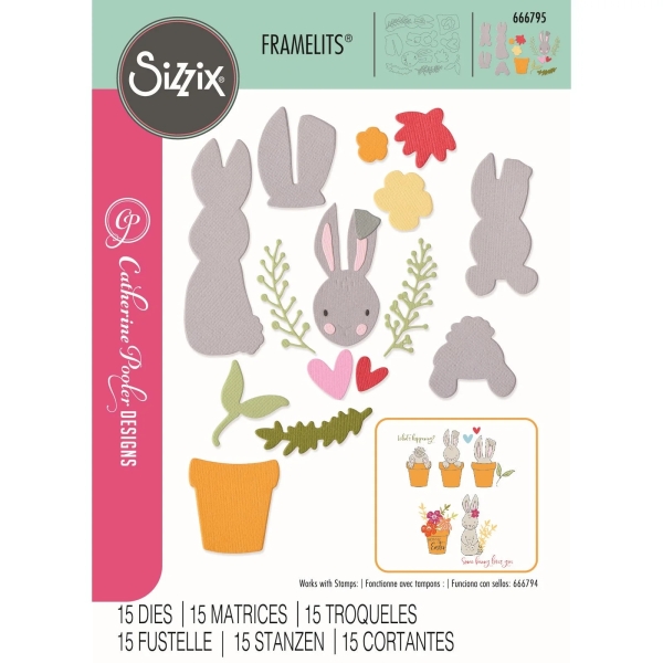 Bunny Bits & Blooms #2, Stanze - Sizzix
