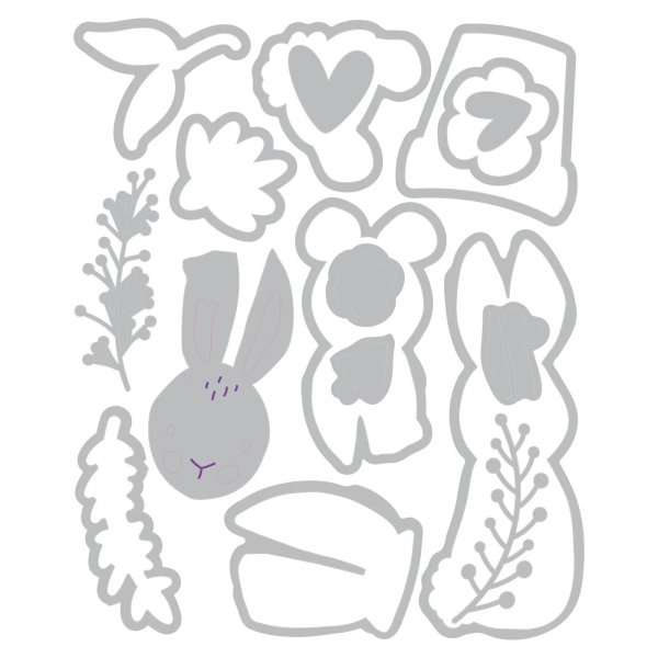 Bunny Bits & Blooms #2, Stanze - Sizzix