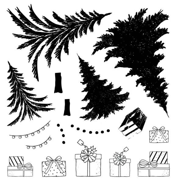 Trees and Trinkets, Stempel & Stanzenset - Sizzix