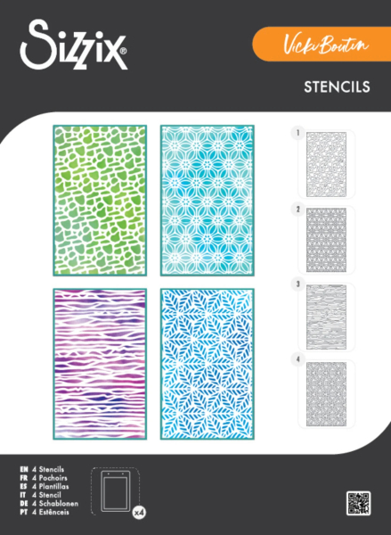 Background Textures, Schablonenset - Sizzix